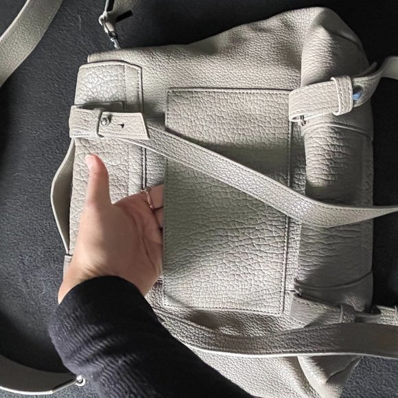 SHOP CLOSING / FINAL PRICE: All Saints Vincent blue-gray leather backpack - Picture 8 of 11